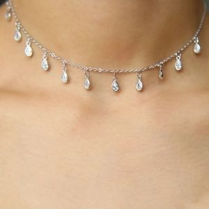 Drop mini charm dainty Gold necklace